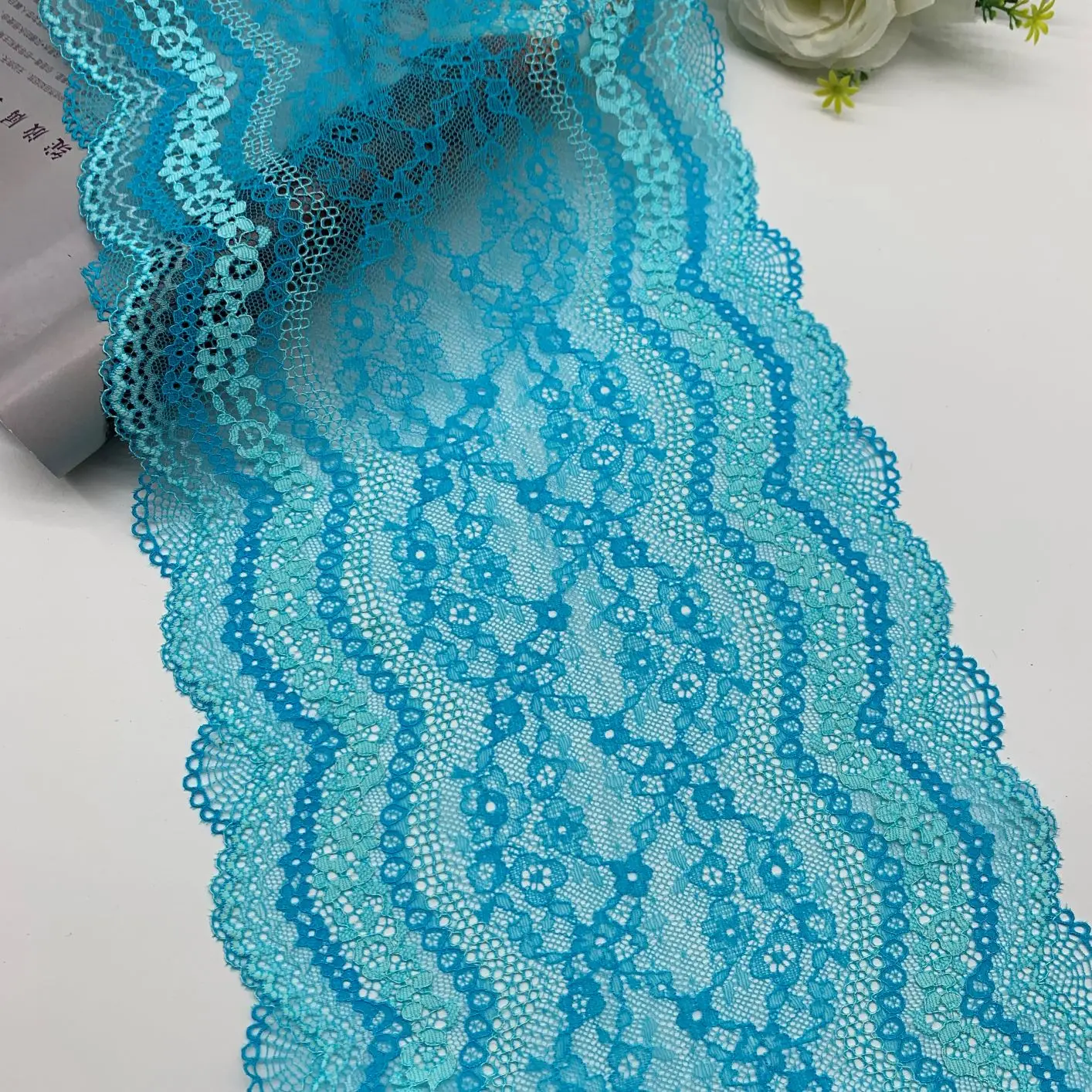 3y/lot 2 colors 24cm Stretch Lace Fabric Pink DIY Crafts Sewing Supplies Decoration Accessory For Garments Underware Lace Trim