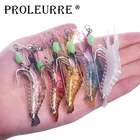 5 шт.лот качественная светящаяся мягкая рыболовная приманка 7,5 см, 5,5 г, искусственная креветка, плавающая приманка, бионическая искусственная креветка с блестящим крючком