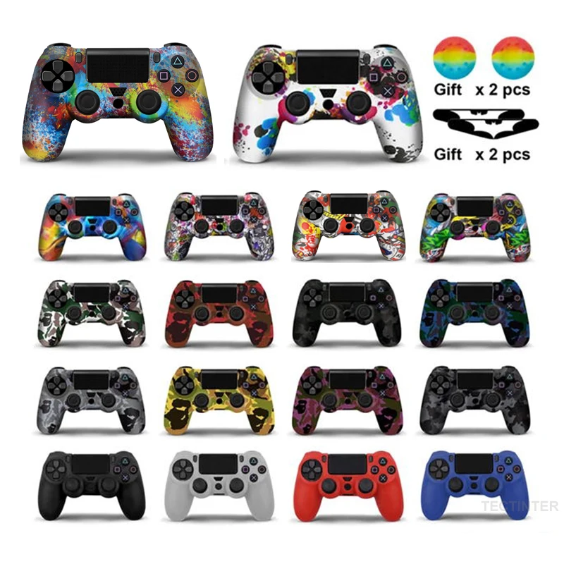 Силиконовый резиновый облегающий чехол для PS4 геймпад защитный Sony Playstation 4