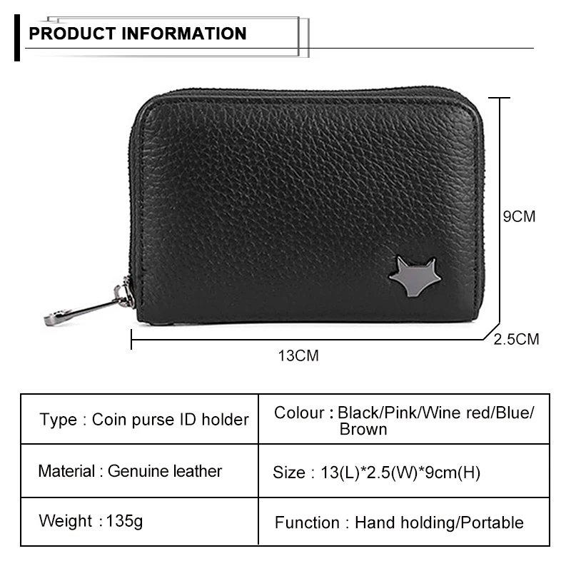 Роскошный женский кошелек из натуральной кожи с несколькими слотами держатель