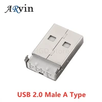 100pcs usb 2 0 male a type usb pcb connector plug right angle 90 degree dip male usb connectors