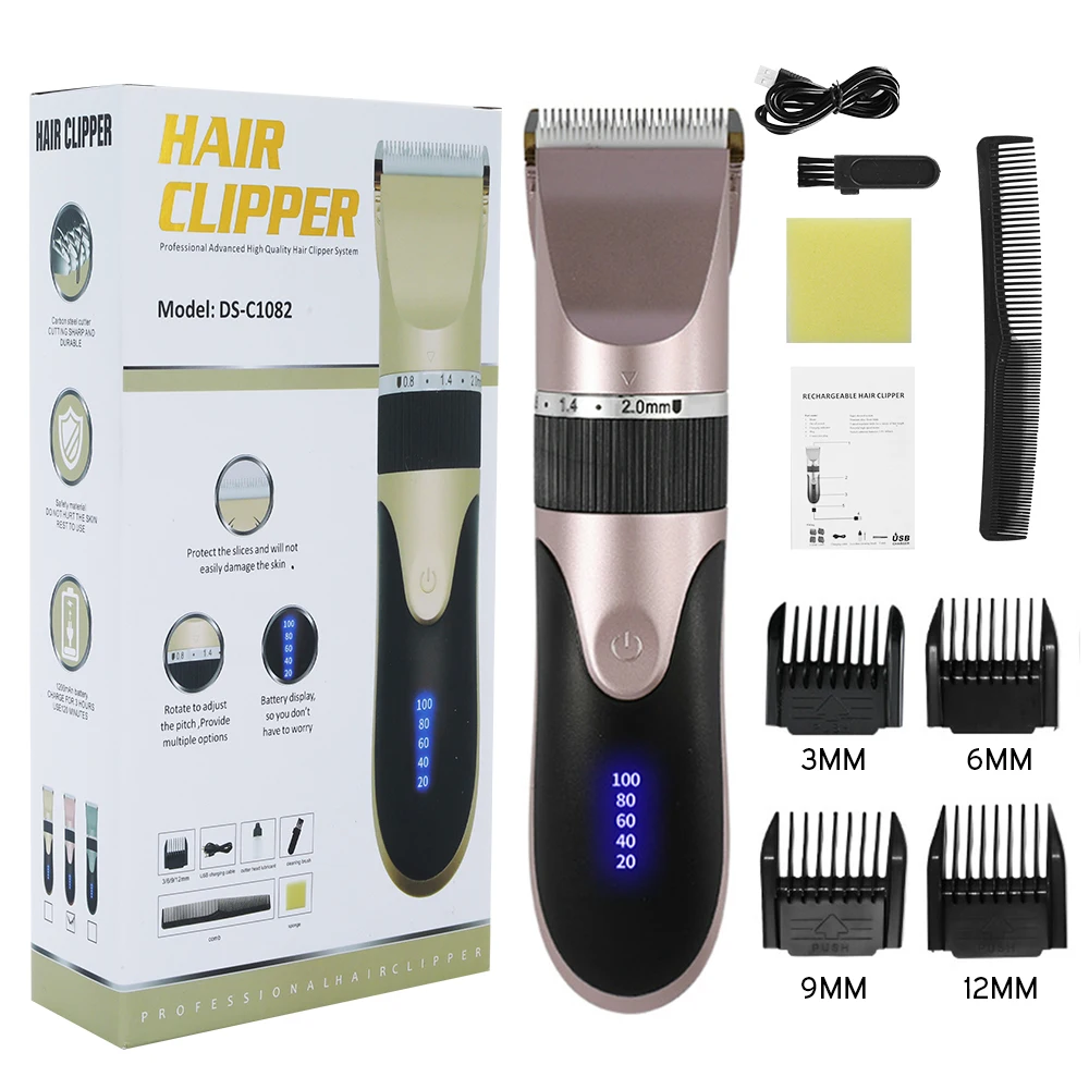 

Professional Hair Trimmer Hair Clipper for Men Haircut Ceramic Blade Razor USB Rechargeable Hair Removal Cutter Barber Machine