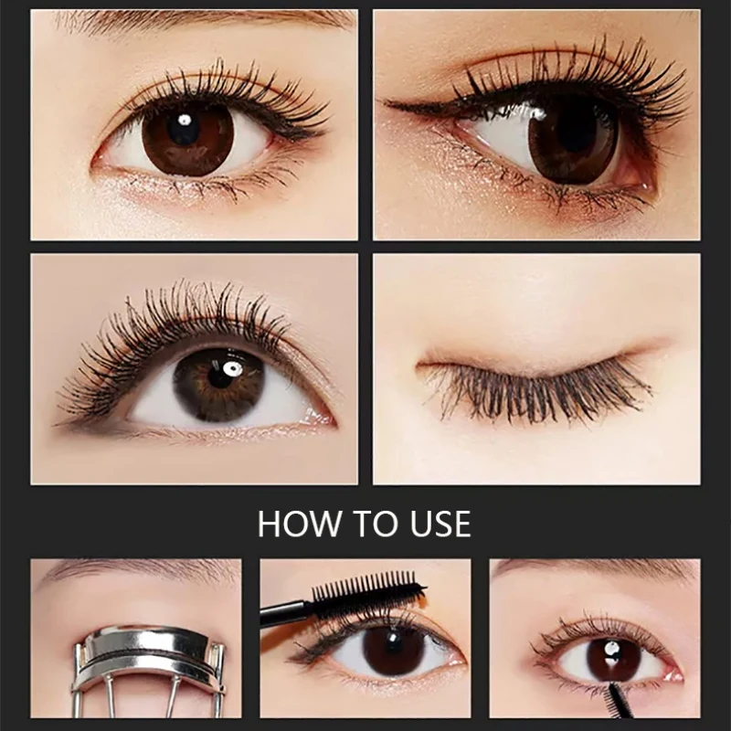 Dense Mascara Long Lasting Waterproof Smudge-proof Natural Slender Curling |