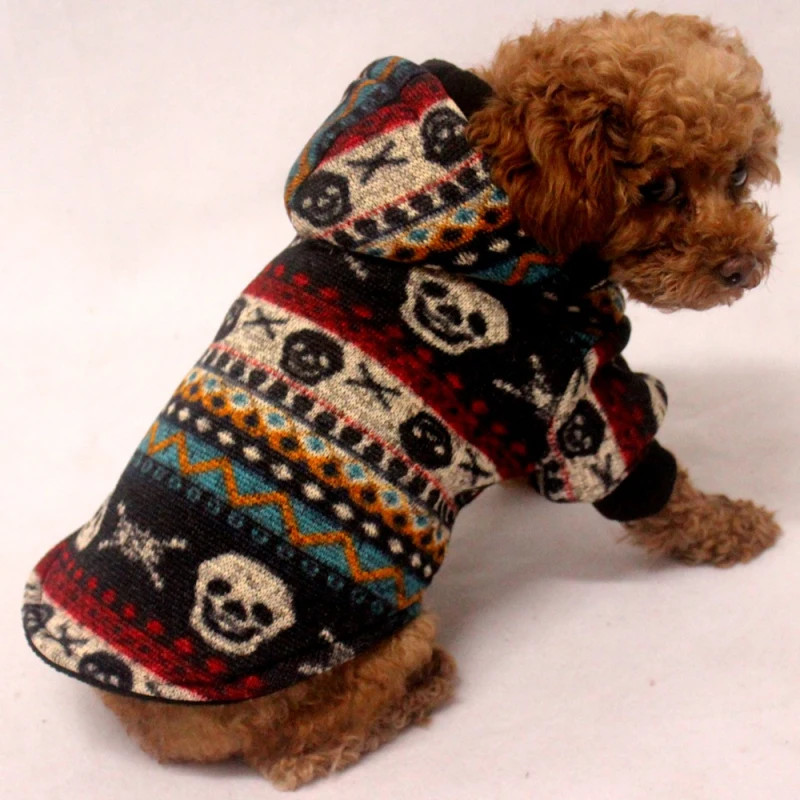 Зимнее пальто для домашних животных толстовки собак Модная одежда пуделя бишона