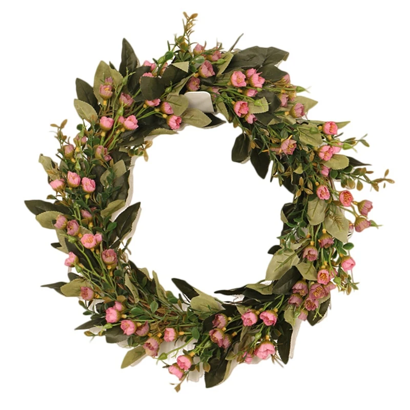 

New Spring Artificial Flower Wreath for Front Door Window Wall Hanging Weddings, Parties, and Home Decorations