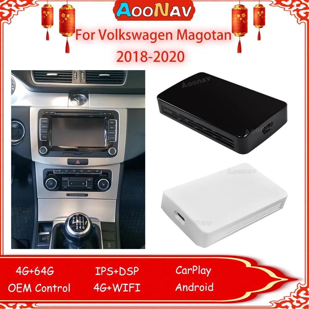 Android 10 Mini Wireless CarPlay RK3328 AI Box для Volkswagen Magotan 2018-2020 4 + 64G GPS-навигация Wifi Plug and Play Youtube |