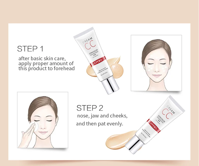 EFERO бренд CC крем консилер УВЛАЖНЯЮЩАЯ основа для макияжа отбеливающая праймер