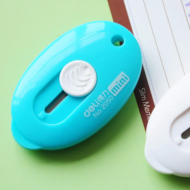 Симпатичный однотонный мини портативный универсальный нож резак для бумаги