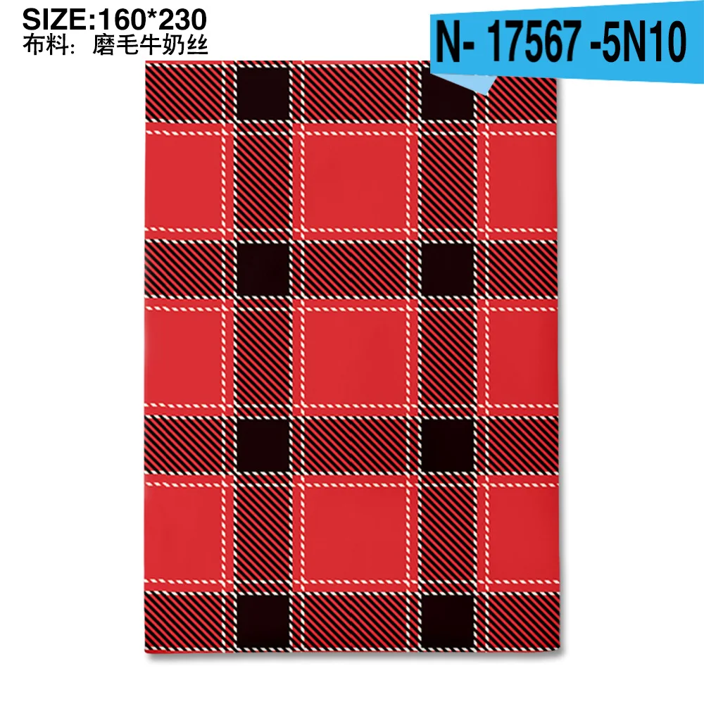 Красный плед ткань постельного белья из 3 предметов коллекции в мелкую клетку