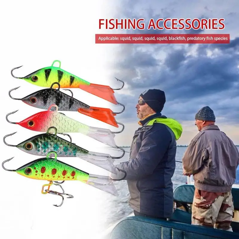 

1Pcs/lot 5cm 7.5g Winter Ice winter Fishing Lure Artificial Carp Ice Pike Walleye Lure Balancer Fishing Jigging Bait Perch S6T2