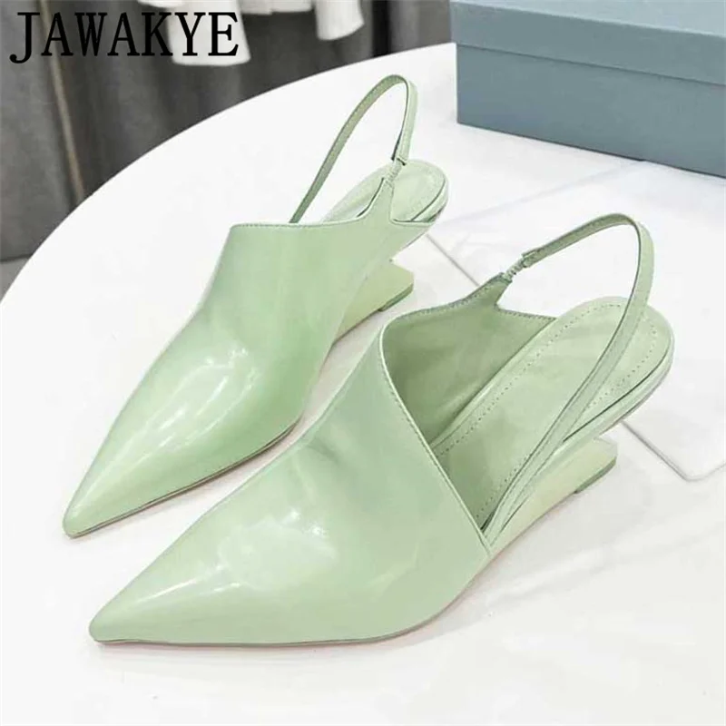 

2022 Summer New Leathre High-heels Shoes Women Slim Pointy toe Design Luxury Formal Shoes Sexy Business Attire Shoes mujer