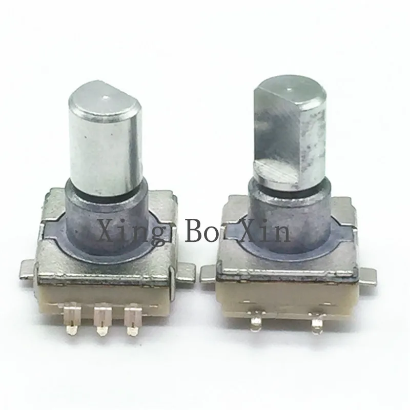 

Free Shipping20PCS 100% NEW EC11 SMD encoder with switch 30 positioning 15 pulses shaft length 13mm push stroke