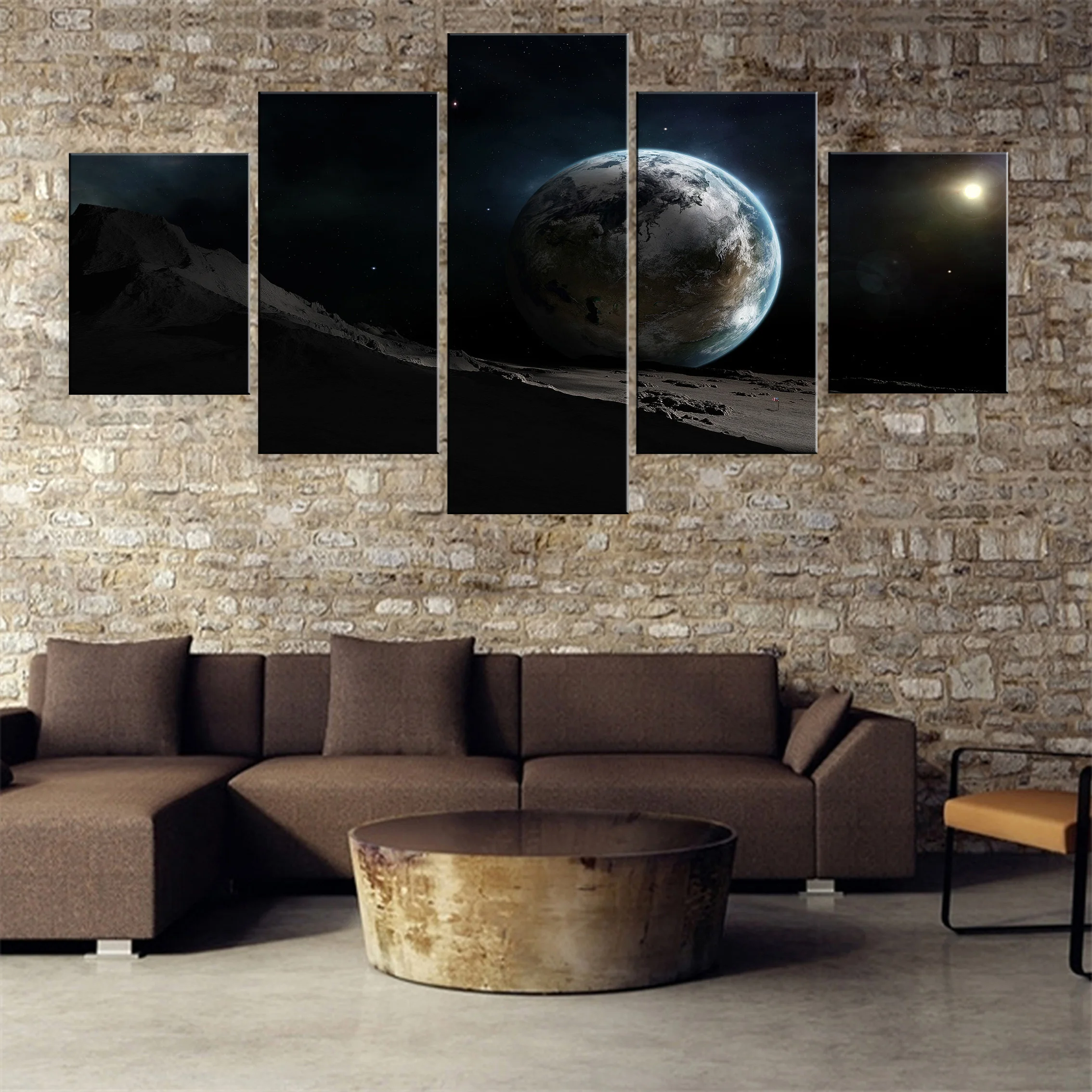 

Landscape Space 5 Pieces Canvas Painting Poster Hd Printed Decoration Modular Living Room Home Decor Framework