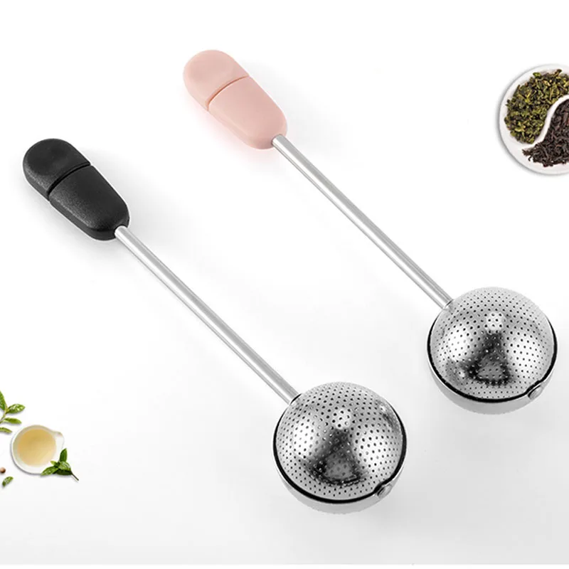 

Stainless Steel Fine Mesh Tea Infuser Strainer Mesh Tea Ball Filter Handle Strainer 360 Rotation Infuser Filter
