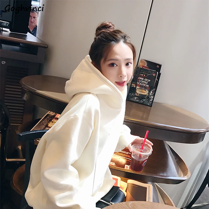

Sweatshirt Women Letter Long Sleeve Loose Hoodies Hoody Womens Simple Couple Pullover Elegant Hip Hop Students 2019 Chic Daily
