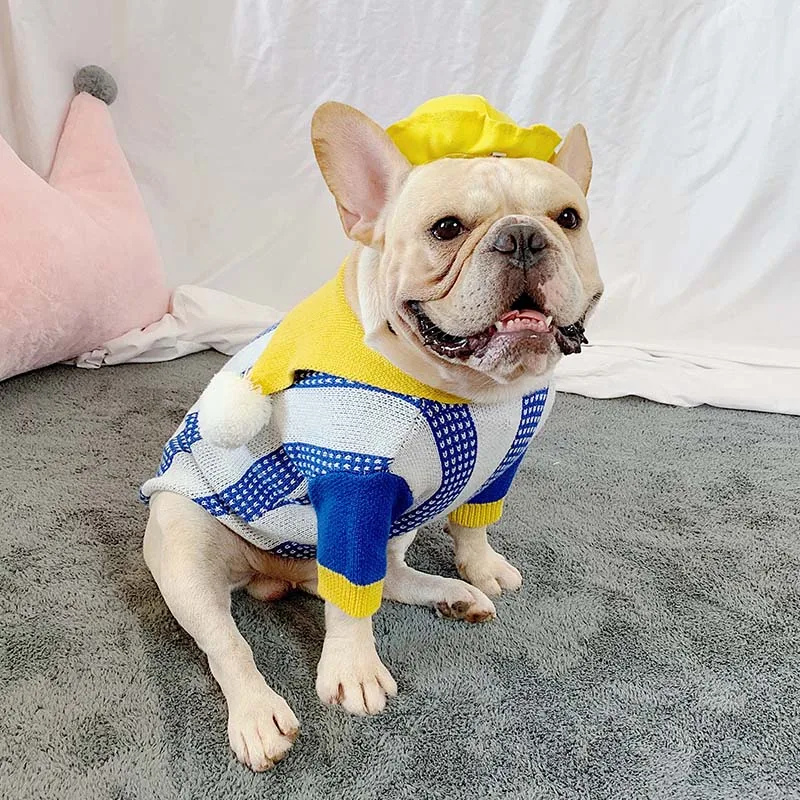 Забавная Одежда для собак в детском саду свитер домашних животных теплая одежда
