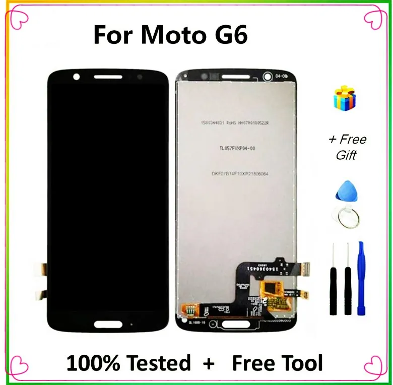 

5.7" For Motorola G6 XT1925 LCD Display Touch Screen Digitizer Assembly Replacement Parts + Tools