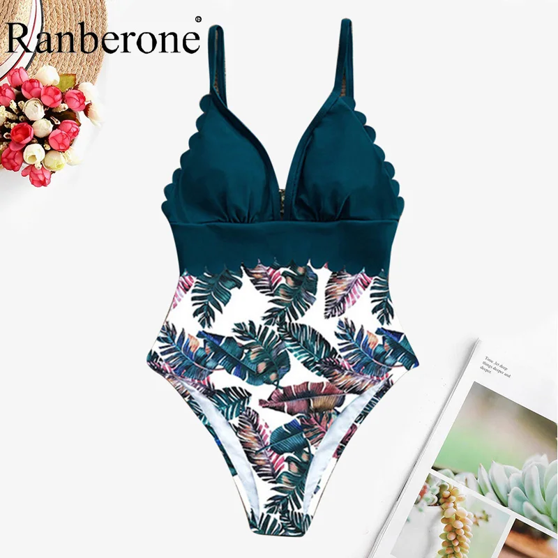 Женский купальник-бикини с цветочным принтом и открытой спиной | Спорт