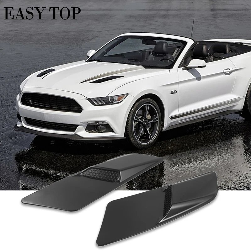 Для Mustang 2015 2017 черная отделка воздухозаборника Передняя Крышка вентиляционного