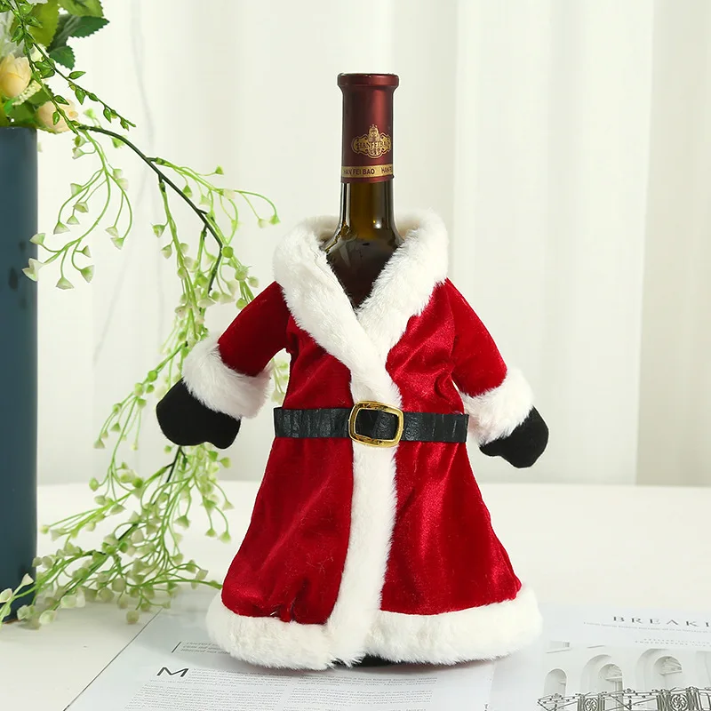 

Christmas Champagne Cover Red Wine Bottle Cover Merry Christmas Decorations For Home Xmas Navidad Table Drinks Decor New Year