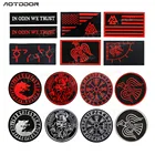 Североевропейские вышитые значки Viking эмблема военная армия 8 см аксессуар крюк и петля Тактический