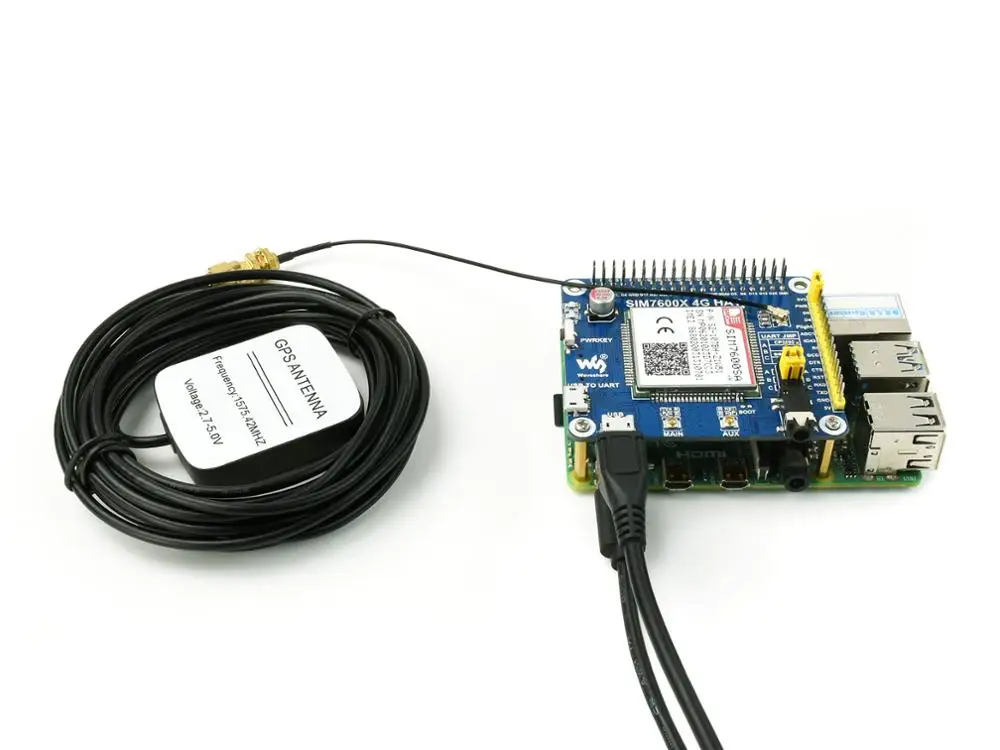 SIM7600SA-H 4G HAT for Raspberry Pi, 4G / 3G / 2G / GNSS, for Australia, New Zealand, Taiwan, Latin America