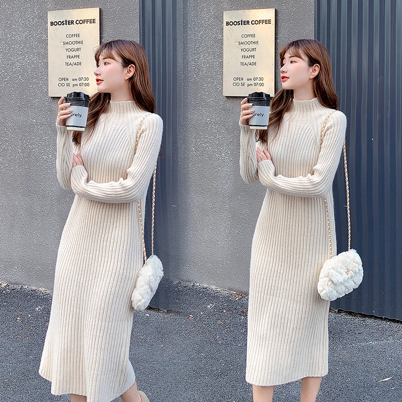 619 # осенне зимние толстые теплые вязаные свитера для беременных тонкое длинное