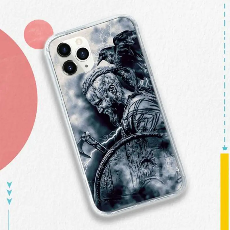 

Ragnar Lothbrok Vikings Phone Case for iPhone 11 12 pro XS MAX 8 7 6 6S Plus X 5S SE 2020 XR