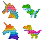 Игрушка-антистресс Popite Push Pops Among Ous, сенсорный антистресс, Радужный набор для вечеринки в виде животных, аутизм, лучшие забавные подарки