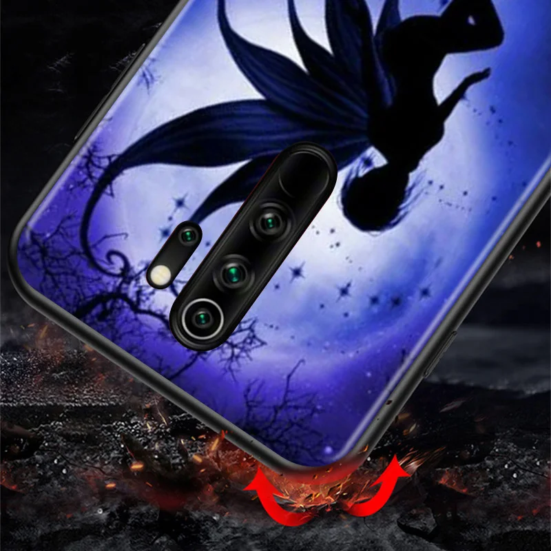 

Disney Cartoon Animation Peter Pan Tinker Bell For Xiaomi Redmi 9A 9C 9 Prime GO 8A 7A 6A 5A 4X S2 Pro Plus Black Phone Case