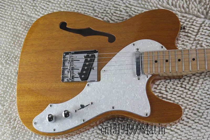 Бесплатная доставка! Высокое качество 90's Thinline натуральная электрогитара @