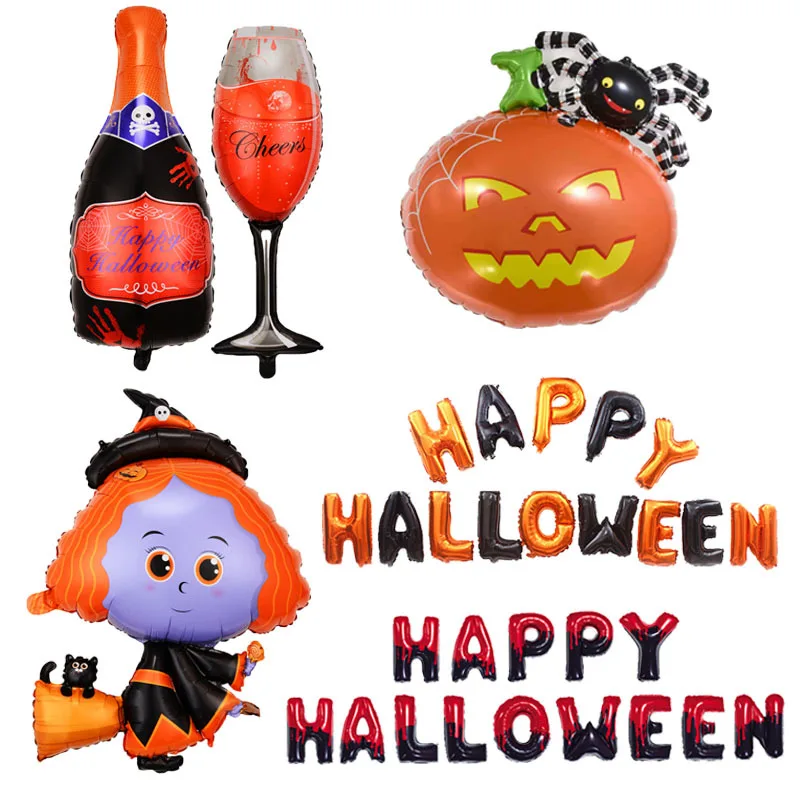 

Алюминиевая пленка для Хэллоуина, воздушный шар, ведьма, тыква, моделирование, банкет вечерние вечеринка, товары для домашнего декора