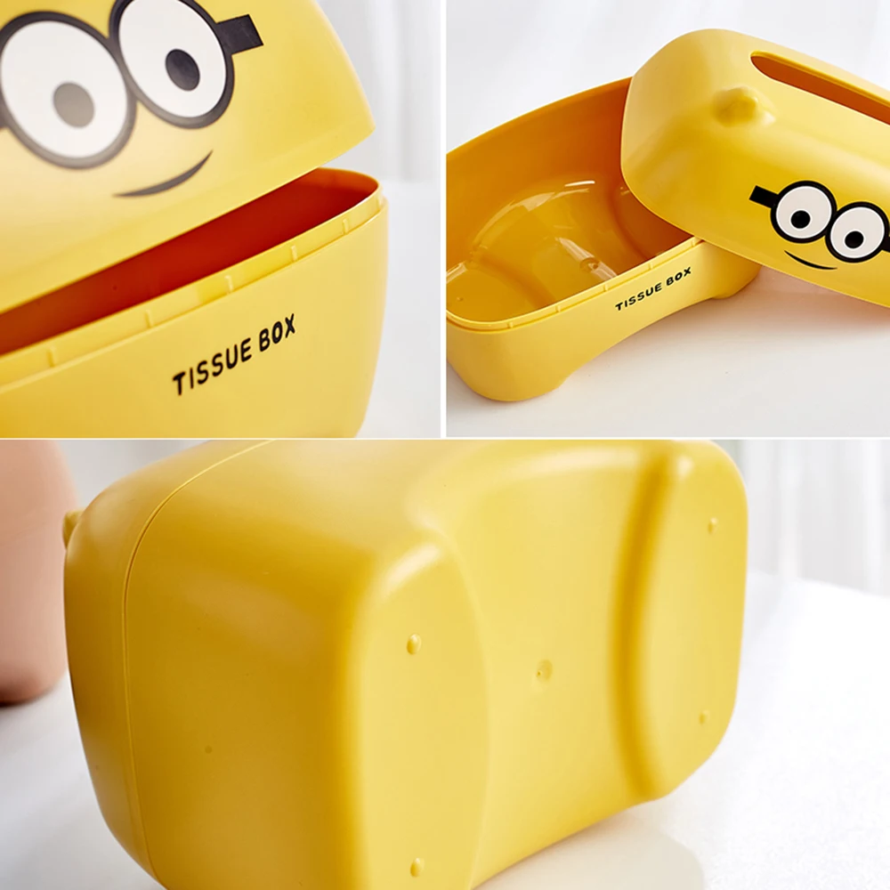 

Cartoon Plastic Tissue Box Cute Animal Model Home Decoration Supplies Children's Room Desktop Seat Tissue Box Tissue Box Holder