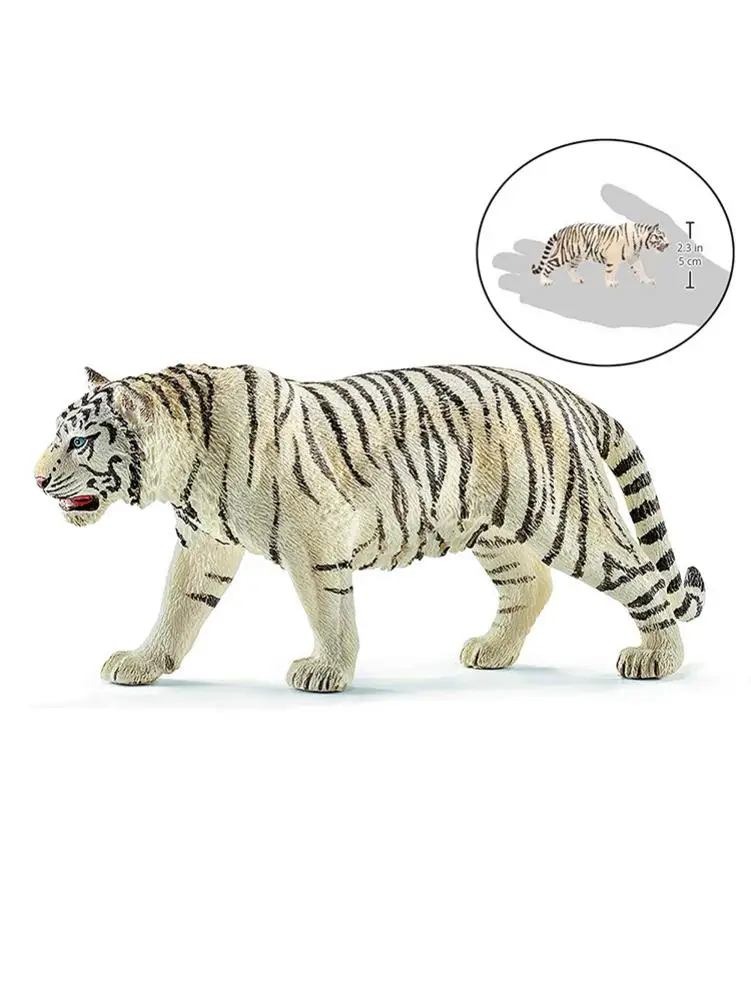 

6.2inch Original White Tiger PVC Figures Wild Life Animal Creature Children Educational Toy For Kids Gift