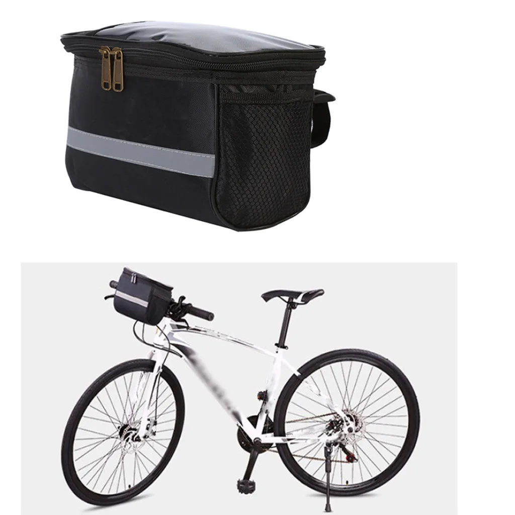 Mountain Bike Bag Handlebar Bicycle Front Basket Storage Outdoor Cycling Riding Pack MTB Accessories | Спорт и развлечения
