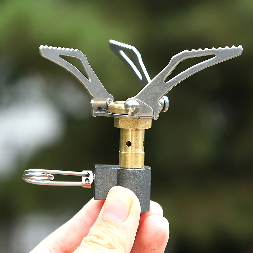 

Mini Outdoor 3000W Stove Head Collapsible Titanium Camping Stove Survival Furnace Pocket Picnic Outdoor Cooking Gas Cooker Tools