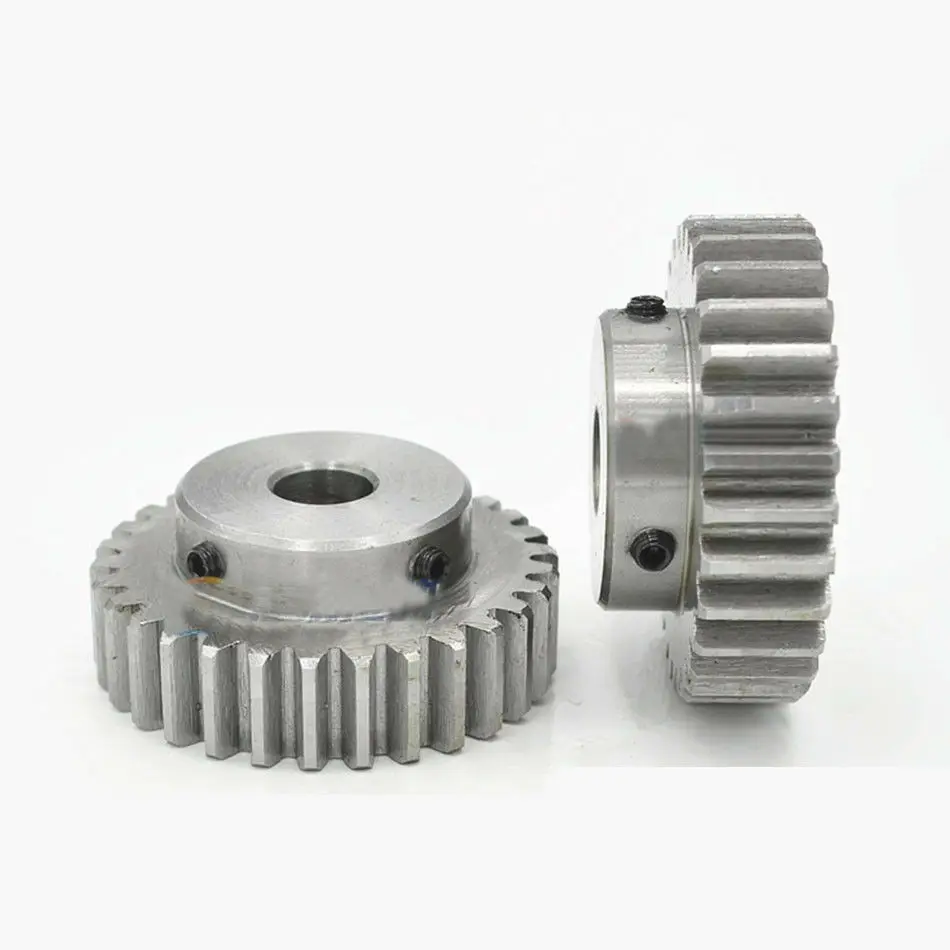 

1.5 Modulus 20 Teeth Bore 8mm Spur Gear 45# Steel Module 1.5 Motor Metal Gear Wheel Top Screw