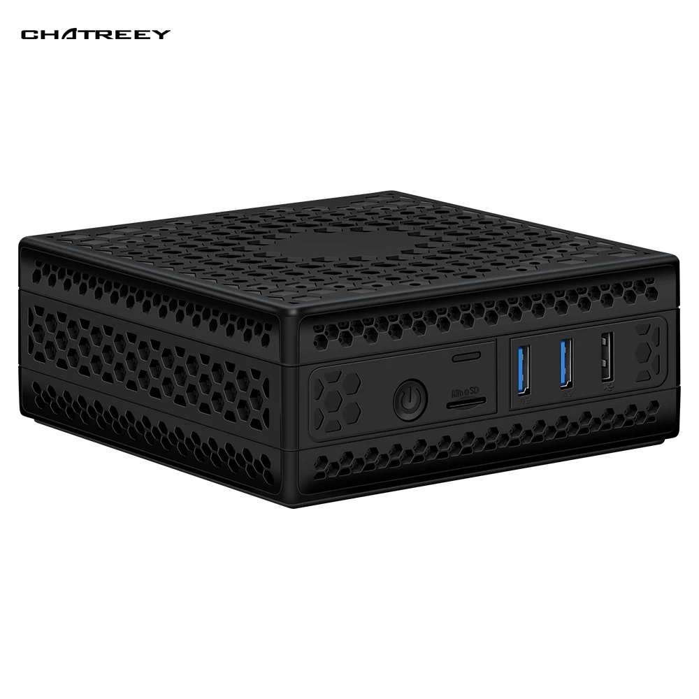 Chatreey AC1 Z безвентиляторный мини ПК intel J4125 Quad core windows 10 linux Двойной HDMI промышленный
