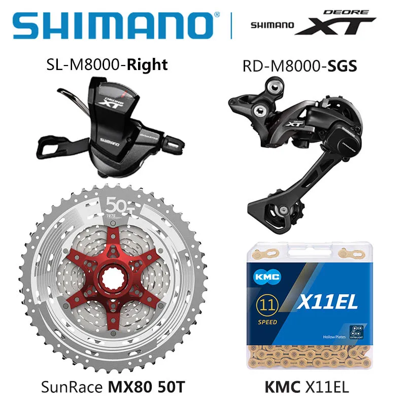 SHIMANO DEORE XT M8000 Groupset MTB горный велосипед 1x11 Speed 46T 50T SL + RD CSMX80 X11.93 X11EL рычаг