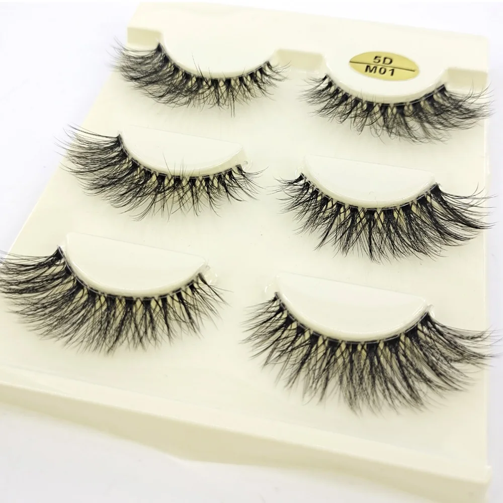 

NEW False Eyelashes 3 Pairs Pure Handmade Natural Transparent Terrier Fake Eyelashes Short Paragraph Bare Makeup Eyelashes