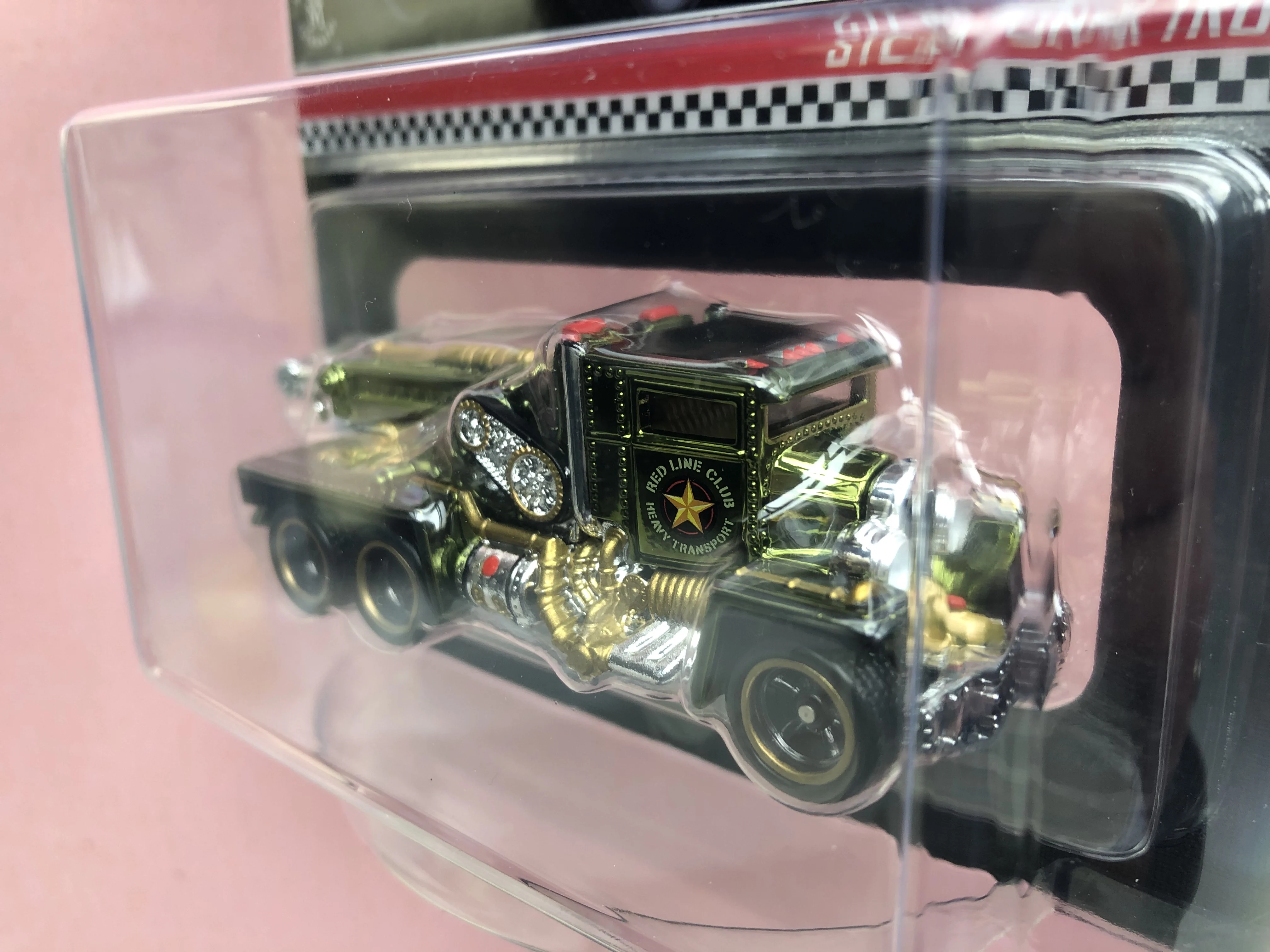 Горячие колеса автомобиля 2019 красная линия клуб паровой панк грузовик коллектор