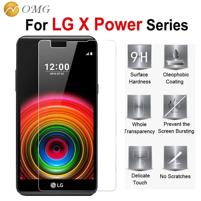 OMG 9H 0 3 мм Полное покрытие закаленное стекло протектор экрана для LG X power 2 K220DS K220 LS755