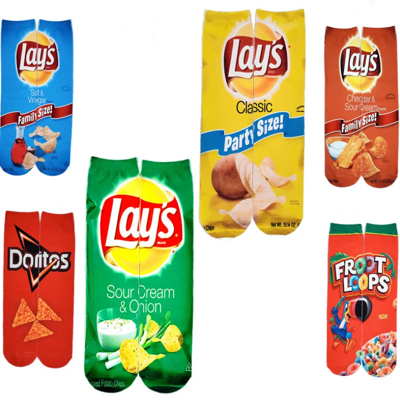 

Модные мужские носки унисекс без каблука с 3d принтом, Веселые носки средней и плотной длины, подарки для мужчин 102302