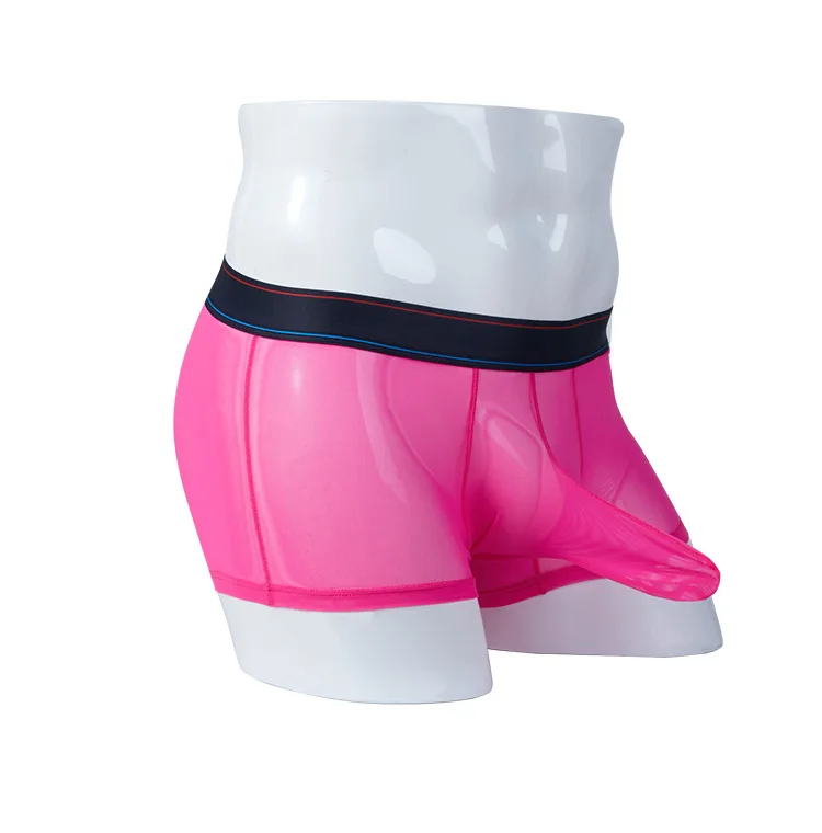 Мужские трусы-боксеры прозрачные сетчатые шорты нижнее белье для мужчин |