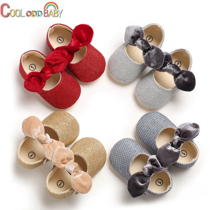 Baby Girl Shoes Fashion Newborn Infant Party Princess Bow First Walkers Autumn Children Toddler Cute Soft Crib Shoes Sneakers