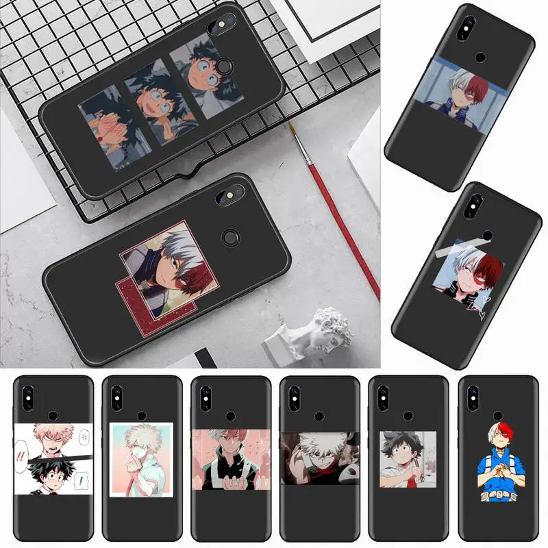 

Japanese Anime Art My Hero Academia Phone Case For Xiaomi Redmi mi note max 3 5 6 8 9 10 t S SE lite pro Soft Silicone Shell