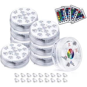 Погружной светодиодный светильник, 16 цветов, с магнитом и присоской, для пруда, фонтана, подводный светодиодный ночник для вазы, аквариума, новинка 2020