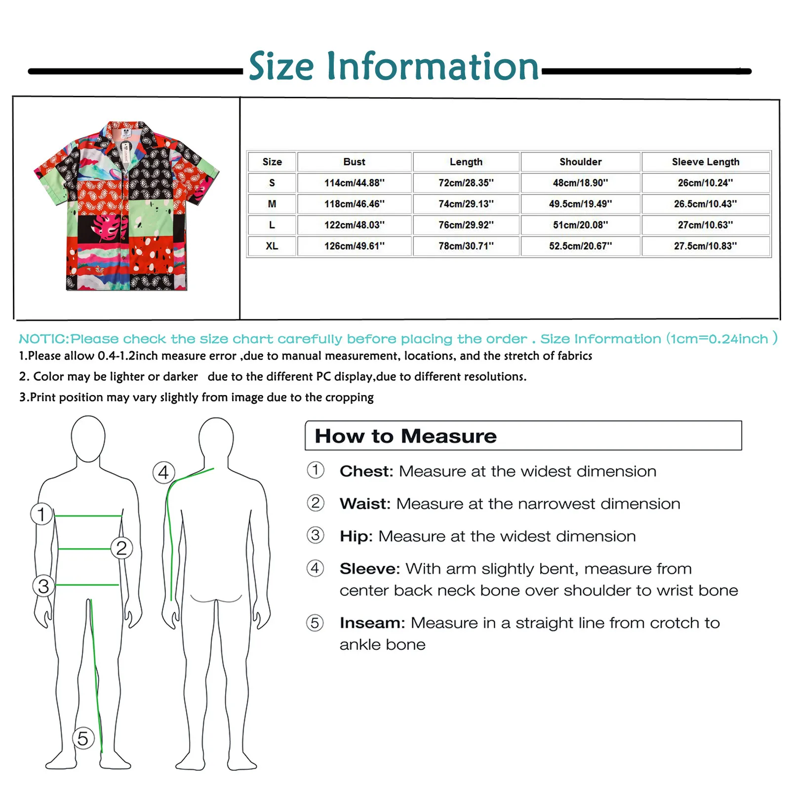 

High Street Hawaiian Flower Shirt Full Print Beach Cardigan Short Sleeve Men Loose Style Vacation Home Travel Lapel Shirt