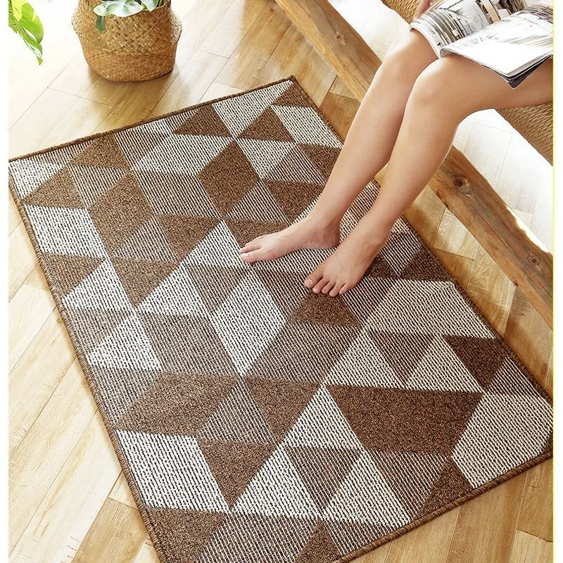 

Geometric Retro Home Entrance Door Mat Enter The Doorway Rectangular Door Mat Bedroom Carpet Interior Dust Removal Floor Mat