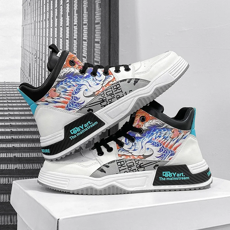 

Anime Sneakers Men 2022 New Cosplay Anime Shoes Men Designer Sneakers Fashion Cartoon High Top Men Casual Shoes Tenis Masculino